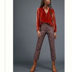 Anthropologie Print Floral Dress Pants Size 2